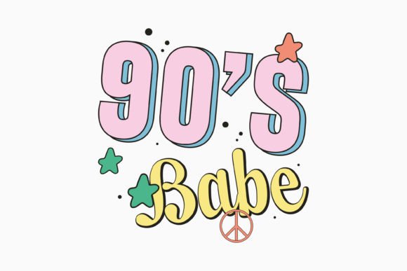 90’s Babe Retro Y2K SVG Design for Graphics and Crafts