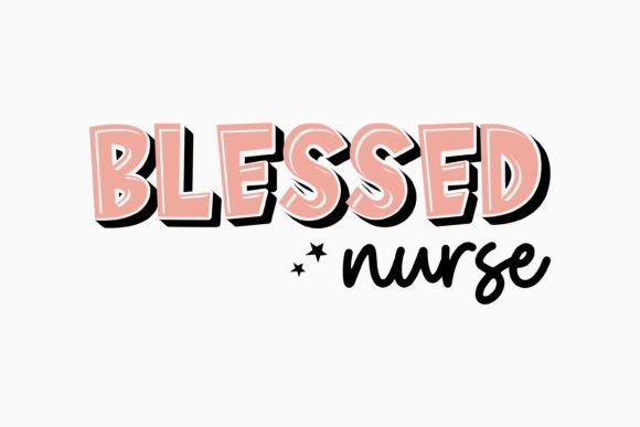 Blessed Nurse: A Charming Graphic for Local Business Branding
