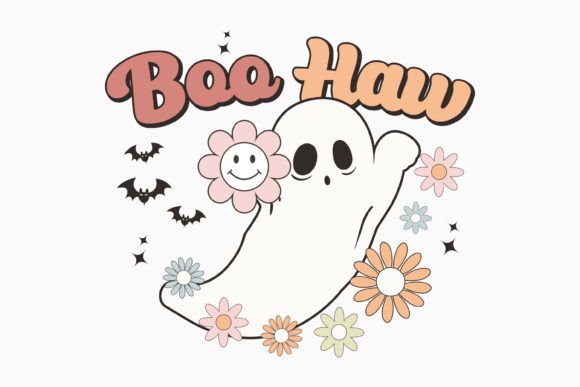 Boo Haw Halloween Retro SVG for Graphics and Crafts
