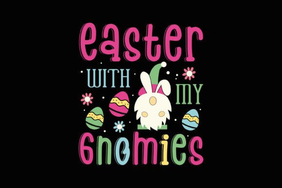 Easter with My Gnomies: A Charming Retro SVG for Crafts and Graphics