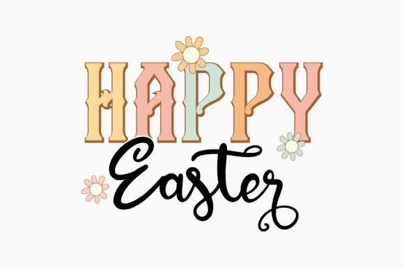 Happy Easter Retro Quote: A Crafty Graphics Asset