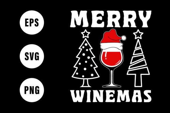 Merry Winemas Christmas Vector: A Versatile Graphics Asset for Crafts