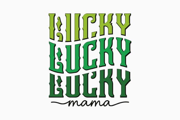 Retro Lucky Mama Saint Patricks Day SVG