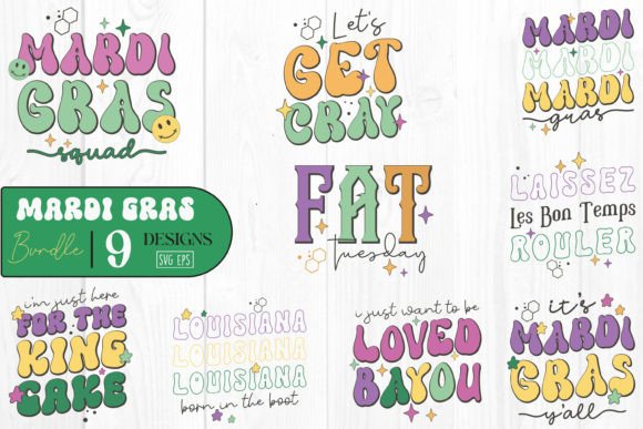 Retro Mardi Gras SVG Bundle: A Vibrant Graphics Craft