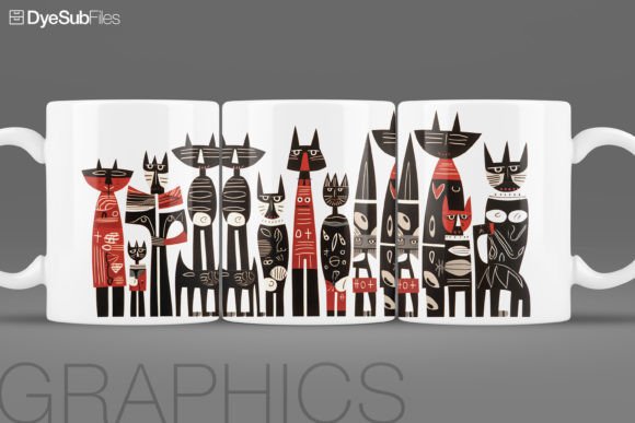 Review: Picasso Inspired Cat Family for Local Business Graphics