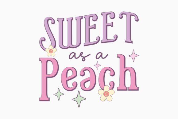 Sweet As a Peach SVG Design: A Retro Delight